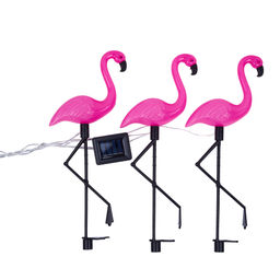 USL-S-833/PM530 FLAMINGO SET3 Садовый светильник на солнечной батарее Фламинго, в комплекте из 3 штук. 6 светодиодов. Белый свет. 1*АA Ni-Mh аккумулятор в/к. IP44. TM Uniel - Volpe фото 3