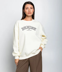 Свитшот #КТ1782, кремовый
