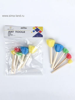 Набор кистей - спонжей, для рисования, 5 штук