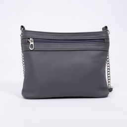 Сумка кросс-боди на молнии, цвет серый