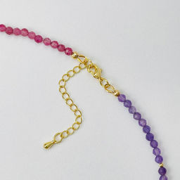 Колье из розового Турмалина и Аметиста