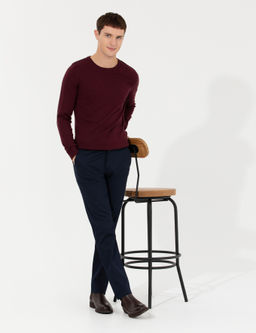 Lacivert Regular Fit Kanvas Pantolon