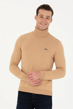 U. S. Polo Assn Мужской базовый свитер песочного меланжа - U.s. polo assn фото 8