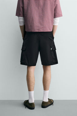 BERMUDA CARGO RELAXED FIT LAVADO / Negro - Zara фото 3
