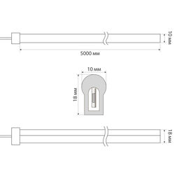 ULS-N22 5M/RGB/1.5M IP67 RRP50C01 Комплект светодиодной ленты 5 м. IP67. RGB. Cетевой шнур 1,5 м с контроллером. TM Uniel