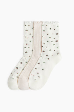 Pack de 3 calcetines en punto pointelle