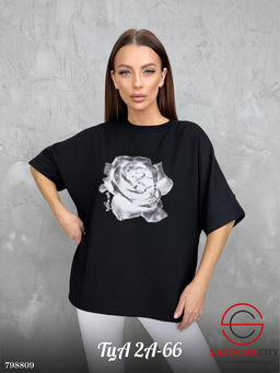Футболка женская с рисунком розы - Bruno фото 3