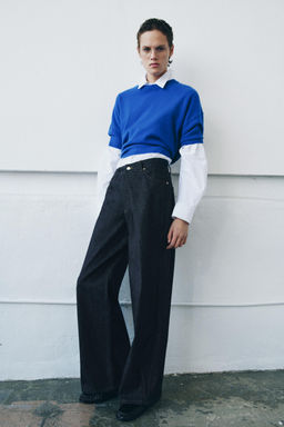 JEANS ZW COLLECTION RELAXED PLEAT MID-WAIST - Zara фото 11