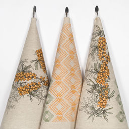 24С112-ШР/р.п./фкор Комплект полотенец из 3 шт 46*60 "Облепиха-3" цв. 1 рис. 42