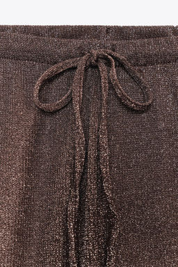 METALLIC THREAD PALAZZO TROUSERS - Zara фото 16