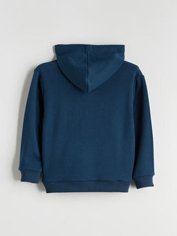 Kap??onlu Erkek ?ocuk Fermuarl? Sweatshirt