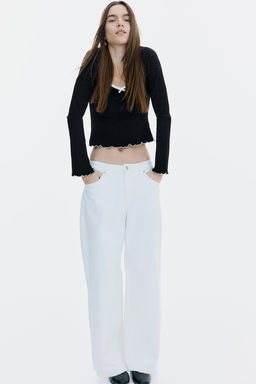 Top de canale con detalles sobrehilados - H&m фото 10