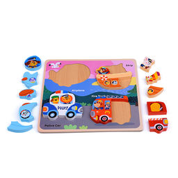 Пазл-вкладыш Веселый транспорт - Щепочка фото 2