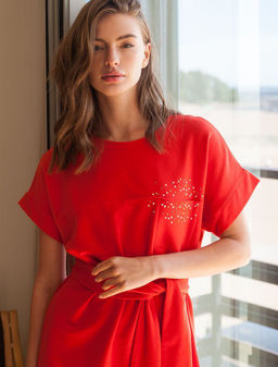 Платье трикотажное из эластичного хлопка