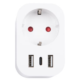 USH-A103 1G/UC/WF WHITE Умная розетка Wi-Fi. 2USB+Type-C (5В, 2,4A). 16A. До 3680Вт. Голосовое управление+приложение UnielSmart. TM Uniel - Volpe фото 4