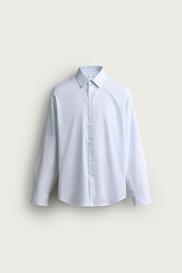 CAMISA REGULAR FIT ESTRUCTURA / Raya verde