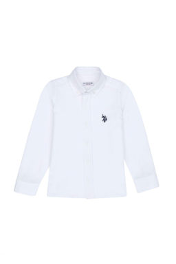 U. S. Polo Assn Белая базовая рубашка с длинным рукавом для мальчика - U.s. polo assn фото 7