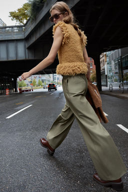 PAPER BAG TROUSERS WITH BELT - Zara фото 5