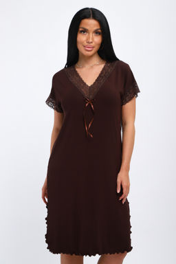 Ночная сорочка из вискозы Олеся шоколад