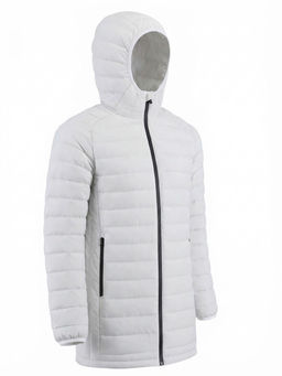 Куртка мужская удлинённая стёганая с капюшоном и графеновой подкладкой утеплитель тинсулейт