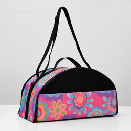 Сумка - переноска для животных, раскладная полукруглая, нейлон, 44 х 22 х 25 см, микс расцветок 4940 - Пижон фото 3