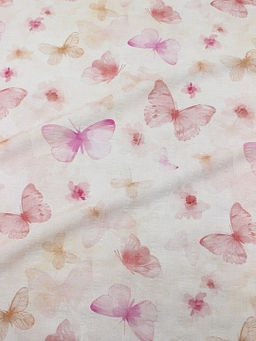 Вискоза с хлопком Акварельные бабочки, ш.1.45м, хл-70%, вискоза-30%, 85гр/м.кв