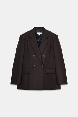 OVERSIZE DOUBLE-BREASTED BLAZER - Zara фото 6