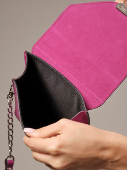 Сумка замшевая кросс-боди Deboro 31023 фиолетовый флокс