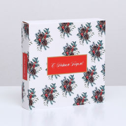 Коробка для конфет, 8 конфет и шоколадка, 17,7 х 17,7 х 3,8 см Шишки - UPAK LAND фото 7