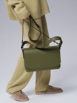 Сумка на плечо Deboro 30512 зеленая водоросль