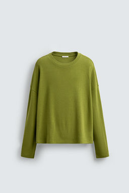 COTTON/LINEN SWEATSHIRT - Zara фото 7