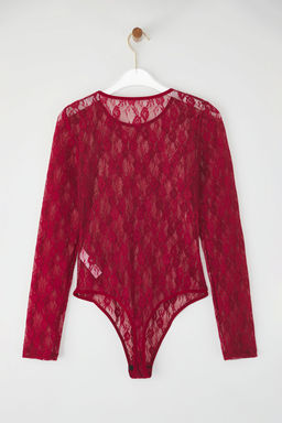 TRENDYOLMILLA Siyah Dantel Ajurlu/Delikli Kaps?z C?tc?tl? Orme Body THMAW25BD00001  фото 6