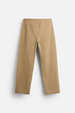COTTON/LINEN PLEATED TROUSERS - Zara фото 7