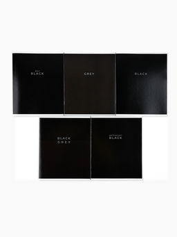 Цена за 3 шт. Тетрадь в клетку, 48 л., А5, на скрепке, блок №1 Black or Grey МИКС