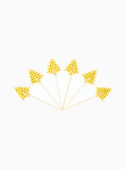 Цена за 2 шт. Шпажки для канапе Золотые елочки, набор 6 шт.