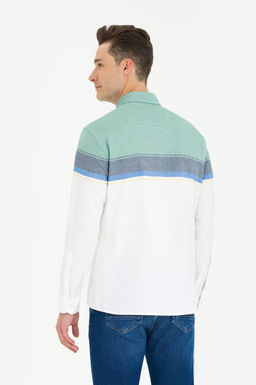 Мужская зеленая рубашка с длинным рукавом Неожиданная скидка в корзине - U.s. polo assn фото 5