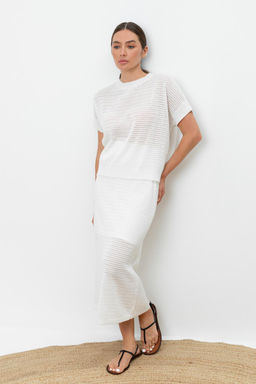 VERY NEAT _ ЕВ 733/молочный юбка жен