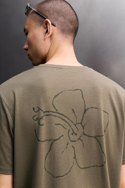 CAMISETA T?CNICA ESTAMPADO FLOR / Verde - Zara фото 5