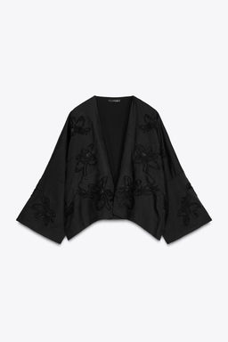 BEADED FLORAL KIMONO - Zara фото 5