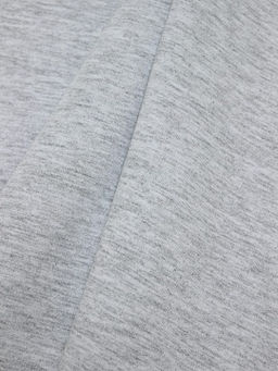 Футер 2-х нит. петля цв.Св.серый меланж, ш.1.9м, Пенье, хл-94%, лайкра-6%, 240гр/м.кв - Купава фото 5