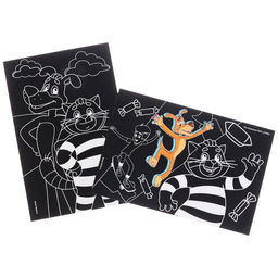 Цена за 3 шт. Гравюра детская, 2 штуки, со стекой, Простоквашино