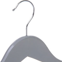 Плечики деревянные с выемками 3шт "ИДЕЯДОМА", цвет серый, 44*22,5см (Селфи)