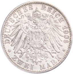 2 марки 1906 года Германия (Баден) 50 лет свадьбе Фридриха I и Луизы Прусской