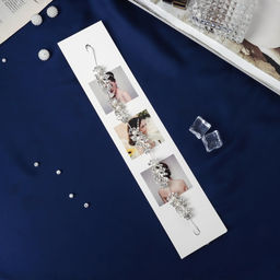 Аксессуар для волос «Джуди», лепестки, 26 см, серебро