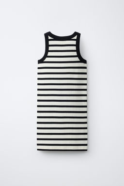 VESTIDO RIB RAYAS / Negro / Crudo - Zara фото 2
