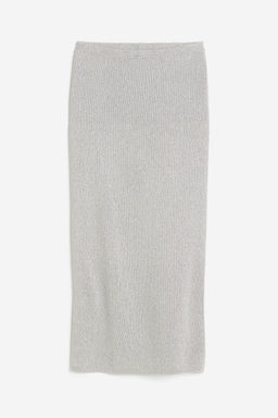 Falda de punto brillante