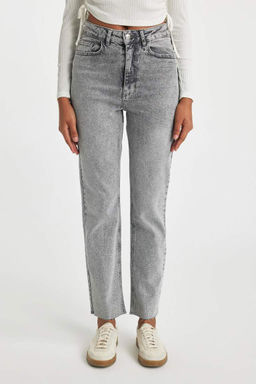 Джинсовые брюки прямого кроя прямого кроя с высокой талией и длинными штанинами Mary Vintage