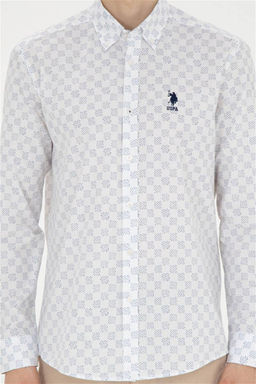 Мужская темно-синяя рубашка с длинным рукавом - U.s. polo assn фото 6