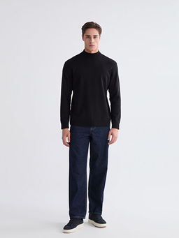 Yar?m Bal?k?? Yaka Erkek Triko Kazak