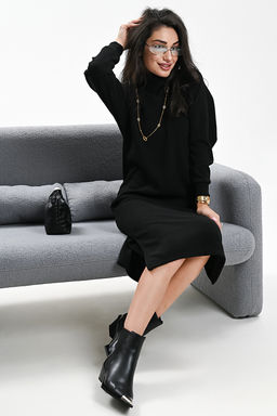 Платье теплое в рубчик